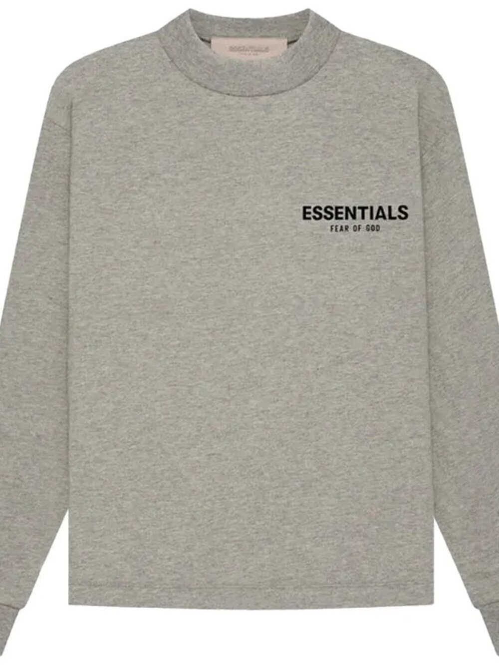 Fear of God Essentials Grey Heather‎ Long Sleeve T-Shirt Size XL Streetwear Tee